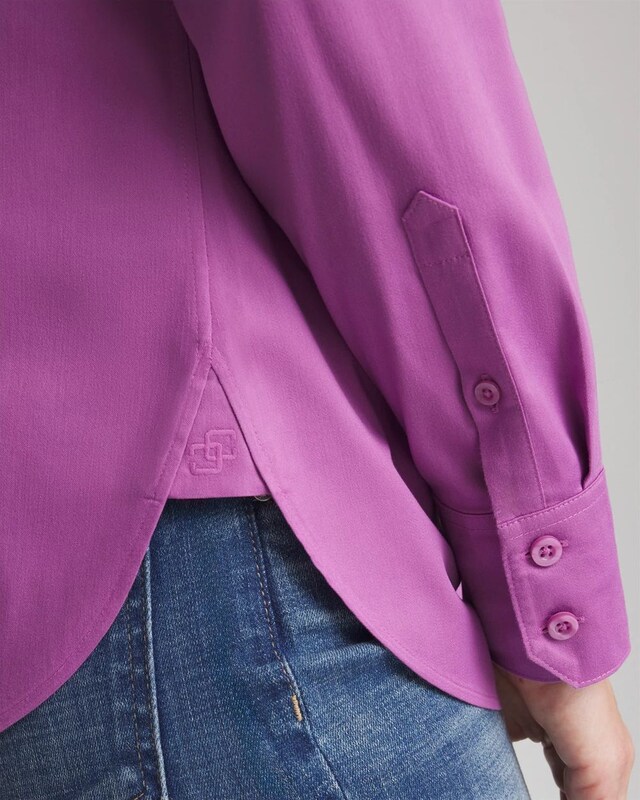 No Iron Stretch-Sateen Shirt - image 4